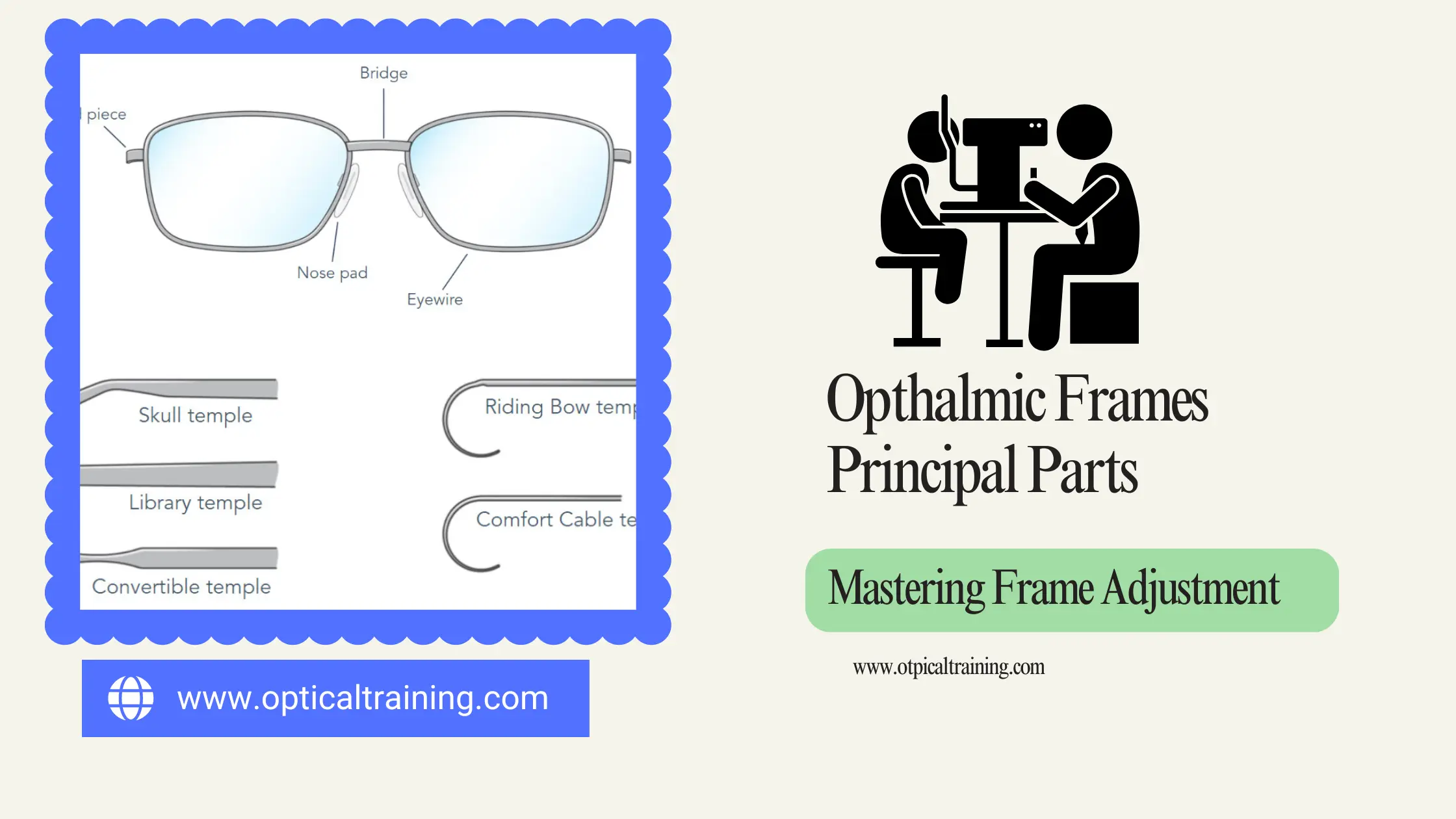 Glasses frame temple online